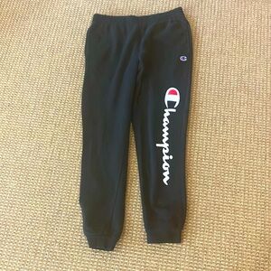 Champion logo jogger sweatpants men’s size L black excellent condition